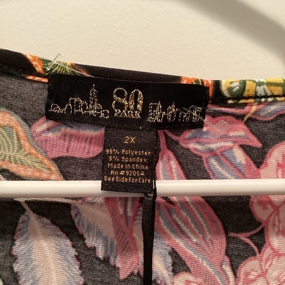 NWT 80 Park Floral Blouse Size 2X - Picture 3 of 3